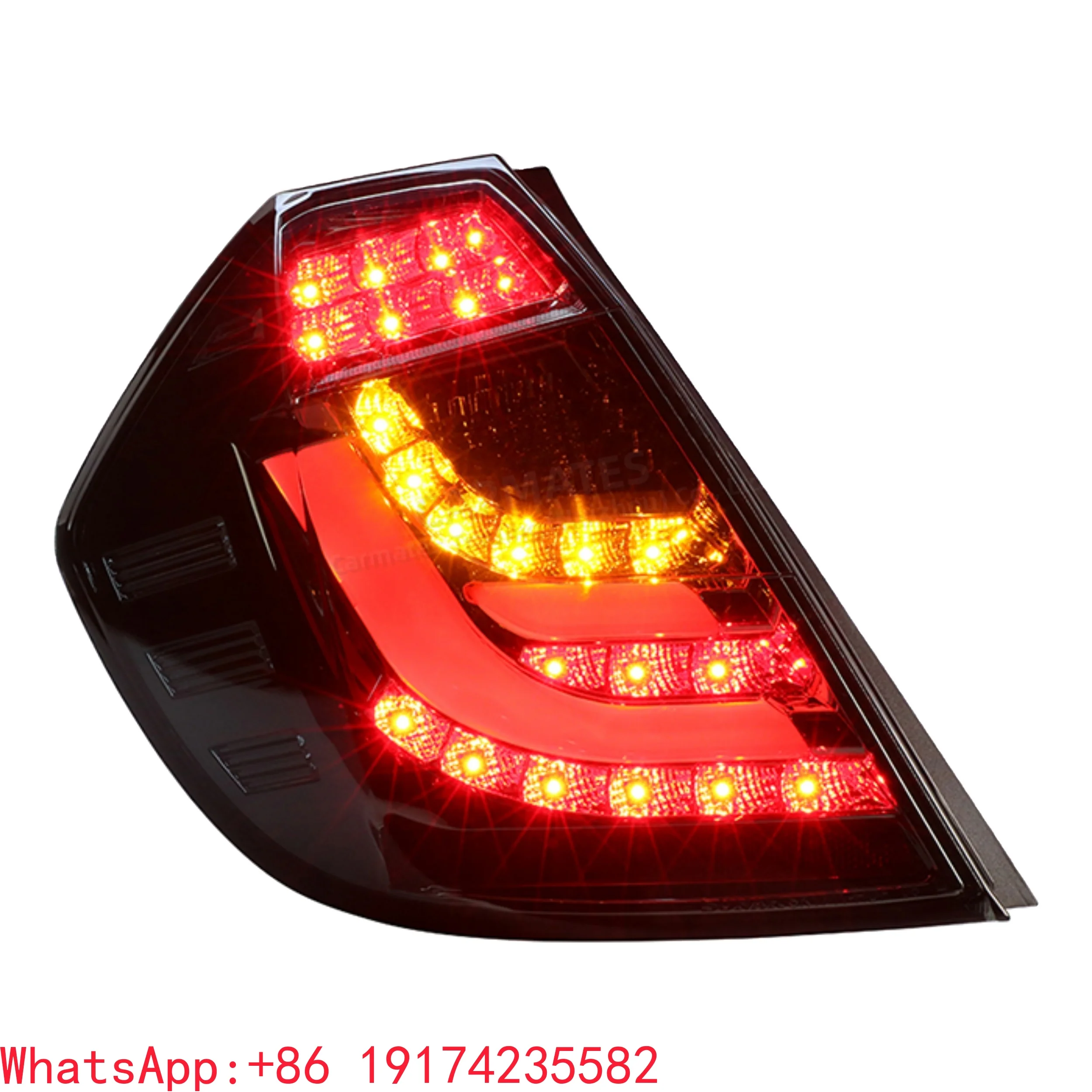 

Hot Selling Taillight Assembly LED Tail Lights Brake Light Turn Signal Black Background for Honda Fit Jazz 2008 - 2010