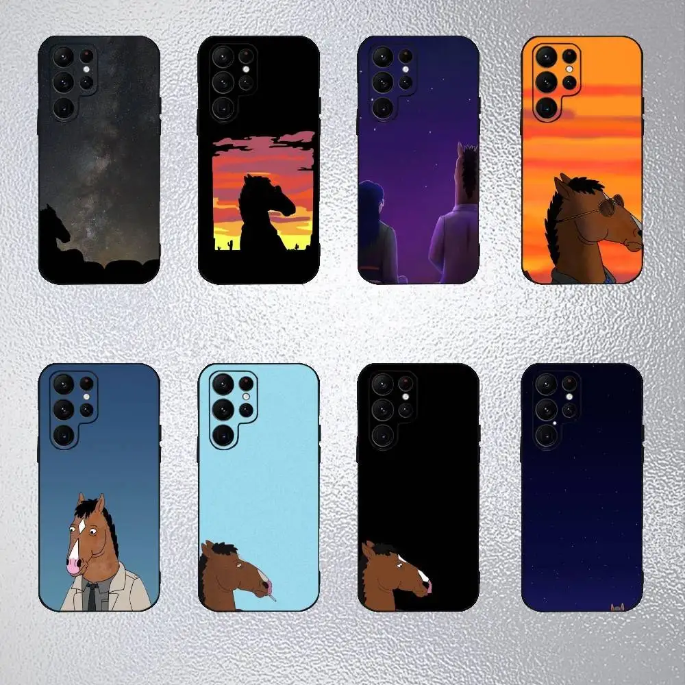 

B-BoJack Horsemans Phone Case For Samsung S25,S24,S23,S22,S21,S20,Plus,Fe,Lite,Others Black Cover