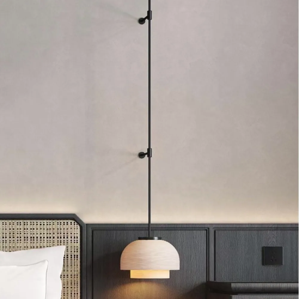 

Modern Minimalist Long Wall Lamp Cream Lampshade Restaurant Simple Led Dining Room Lamps Warm Romantic Creative Wall Chandelier