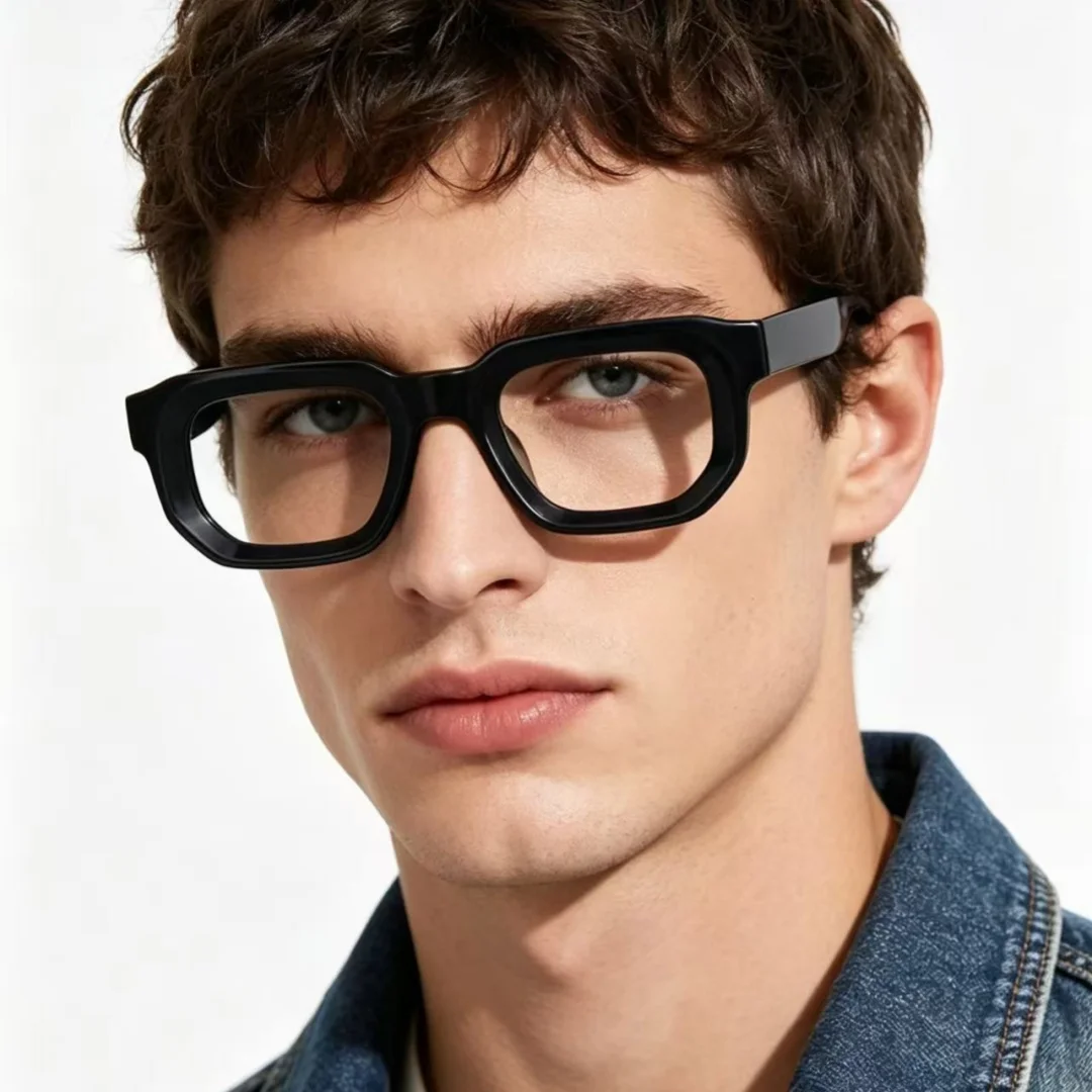 

Acetate Eyeglasses Frame Men Clear Demo Lenses Women Good Quality Glasses Frame Prescription Myopia Reading Eyewear Frames