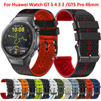 22mm Silicone Strap For Huawei Watch GT5 GT 5 Pro 46mm Watchband Smartwatch Band for Huawei GT 4 3 2 GT4 GT3 Pro 46mm Bracelet