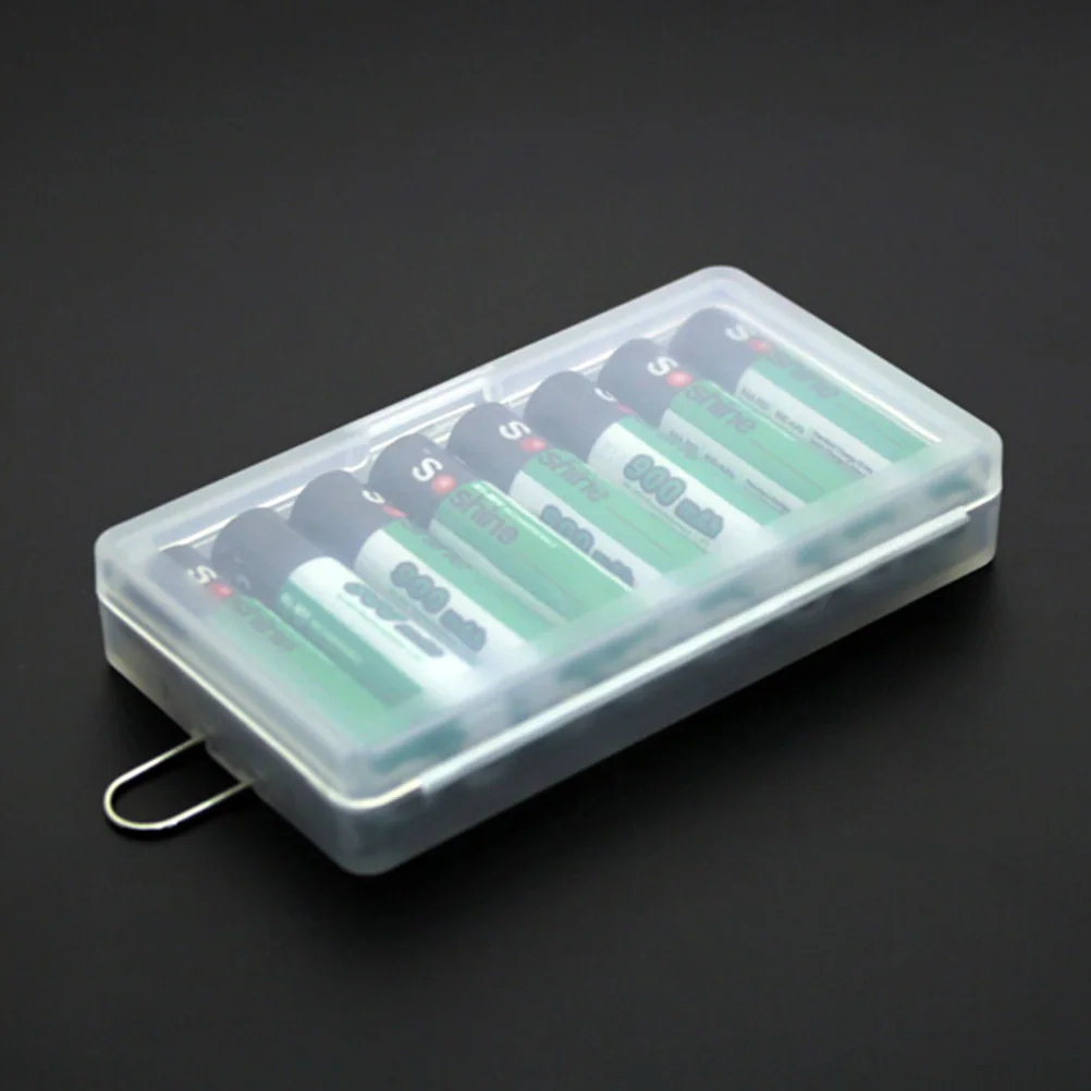 

Storage Box Pp Plastic Transparent Holder For Aa Batteries Compact Shockproof Portable Container With