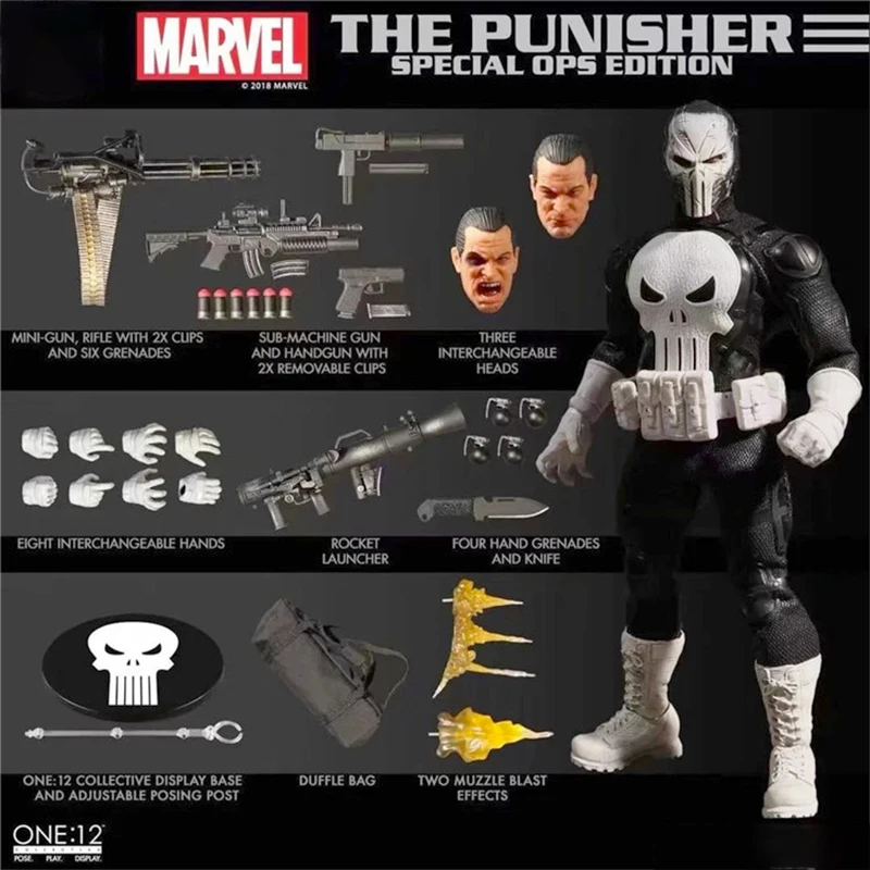

Avengers: The Punisher Cloth Series 6-inch Mobile Doll Luxury Edition First and Second Generation Boxed Handheld Mobile Toys