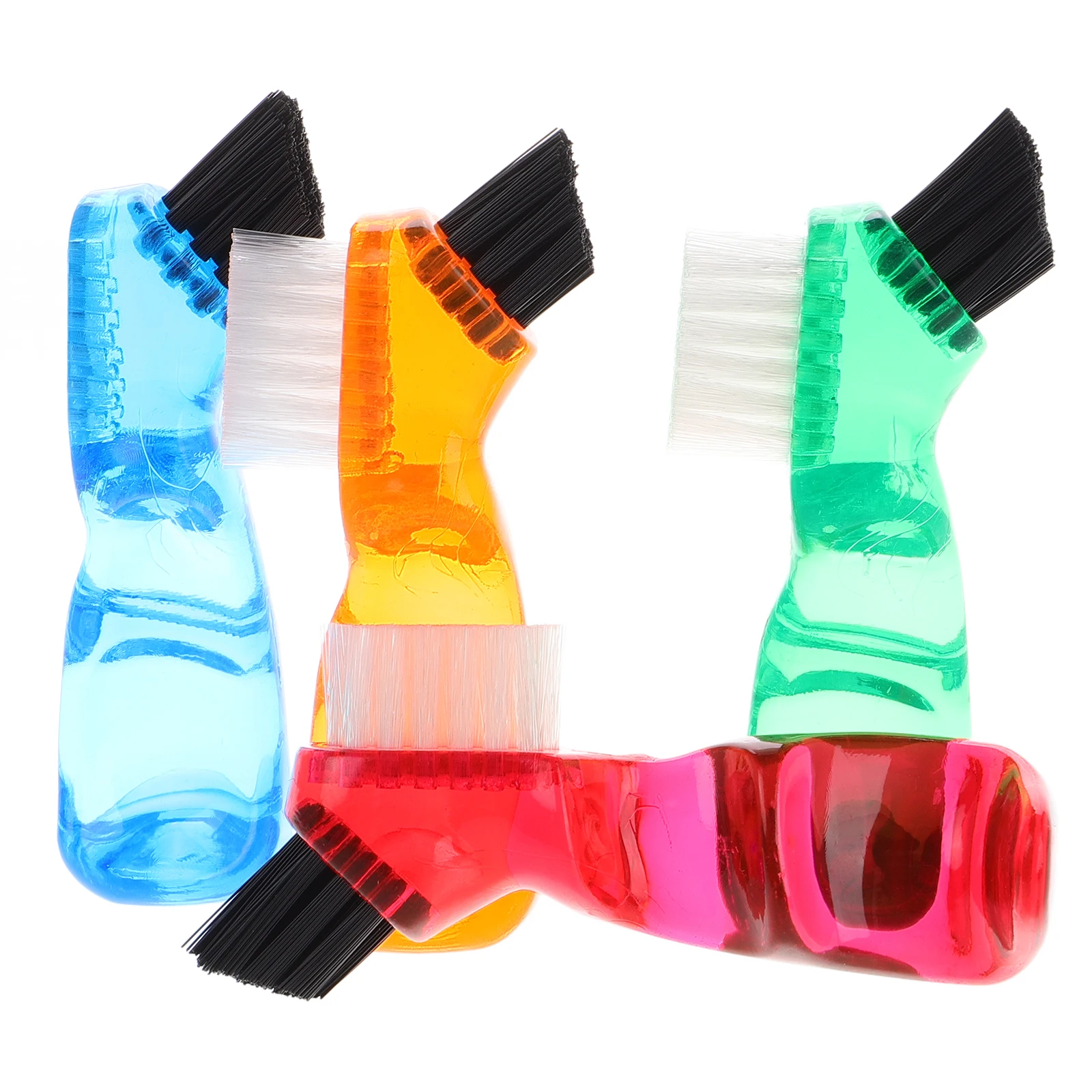 

4pcs Denture Toothbrush Ergonomic Handle Interdental Brushes Retainer Cleaner Plastic Tools Safe Bristles Oral Care