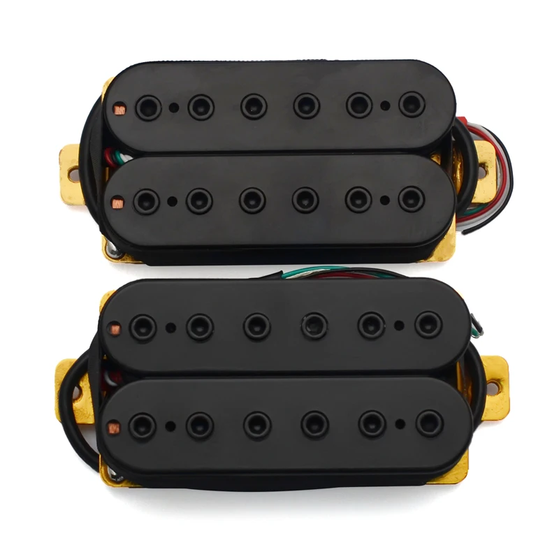 6 String Electric Guitar Pickups Humbucker Dual in Line Adjustable Hex Screw Pickup Black