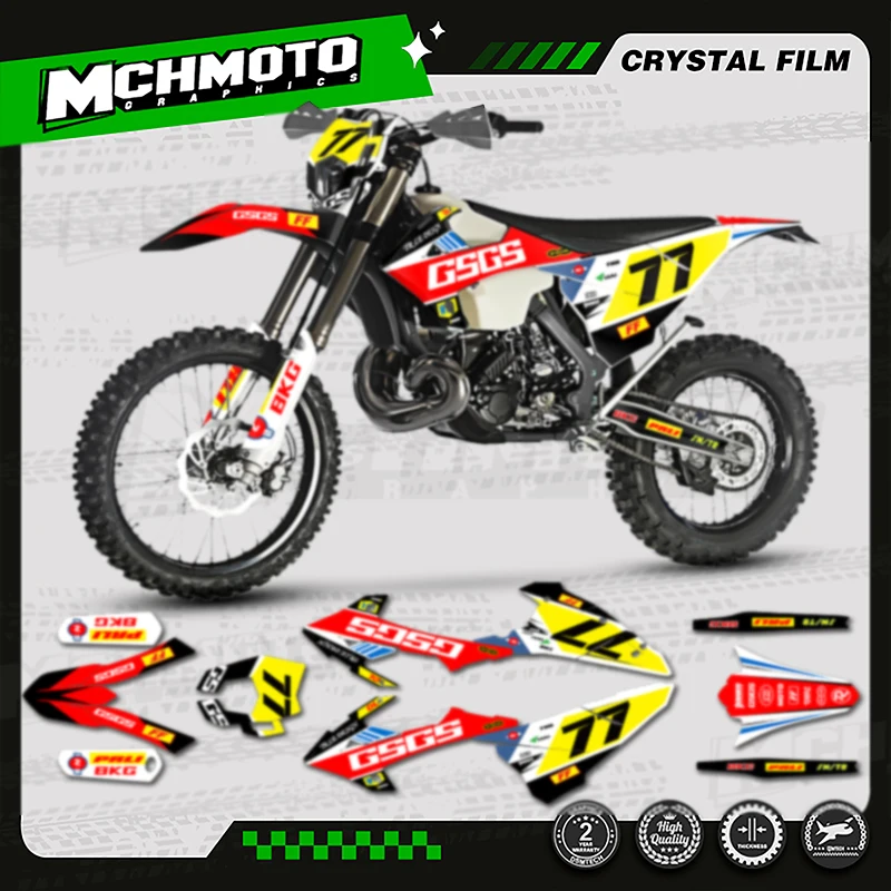 

MCHMFG для EC 2018 2019 2020 GASGAS MOTO мотоциклетная команда графическая наклейка и комплект наклеек 005