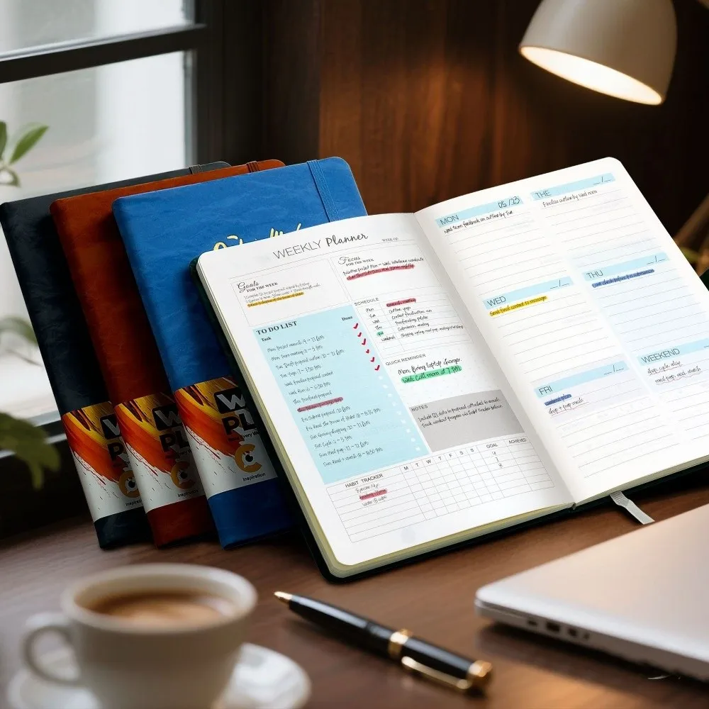 English Edition A5 Weekly Planner To-do List Efficiency Cash Budget Book Diary Time Management Personal Schedule Planner