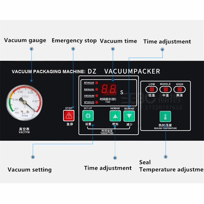 Vacuum Sealing Machine For Food Bags Double Chamber Flat Vacuum Packaging Machine Automatic Vacuum-Packer