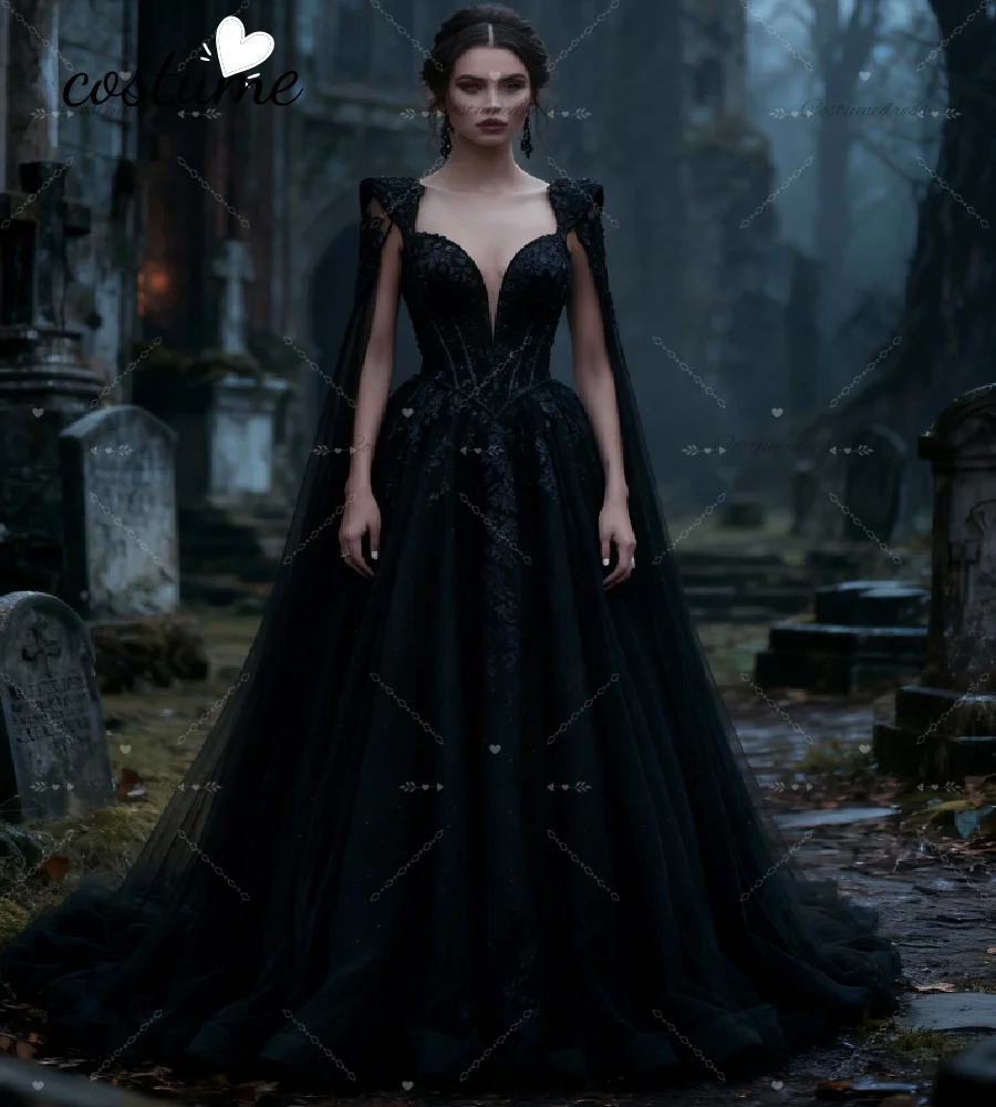 Vintage Victorian Gothic Wedding Dress 2026 Cap Sleeve Lace Bohemian Bridal Dress Ethereal Forest Elf Fantasy Rustic Country