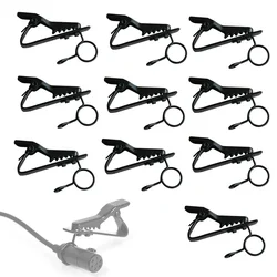 Lavalier Microphone Clips Replacement Kit 10Pcs Lavalier Mic Clips Metal Tie Clips Replaceable For Voice Recording Clamp Holder