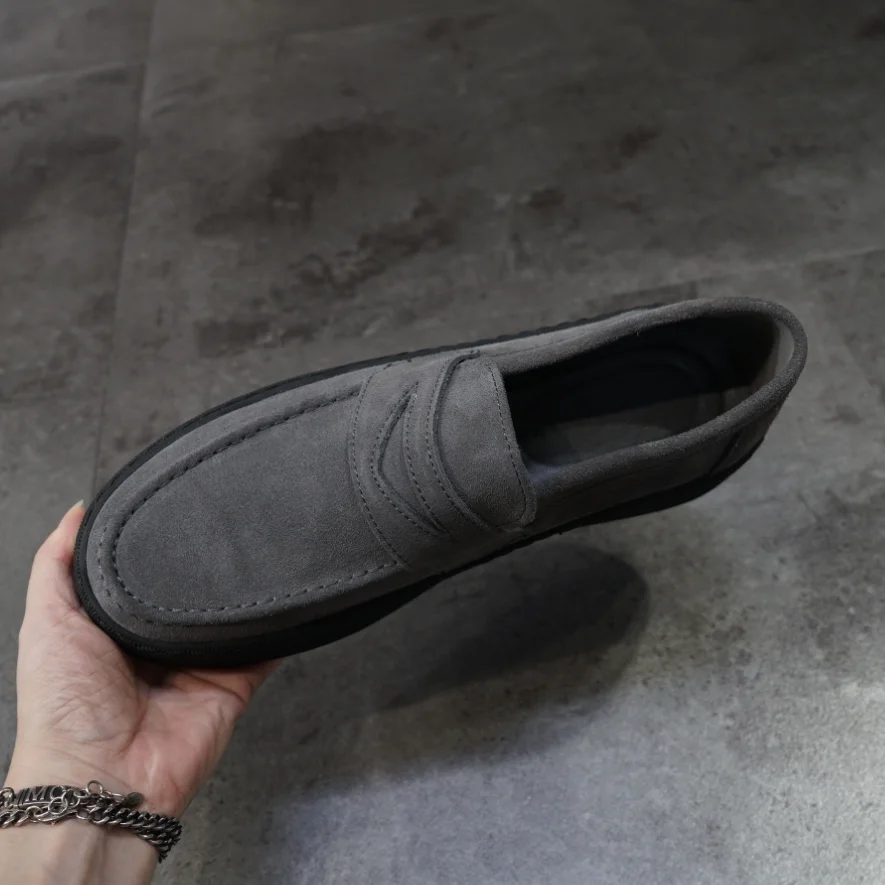 

ey Casual Slip-On Loers Breathable Faion Men's oes Spring Autumn Season round Toe Plain Color Leather Lined Comfortable