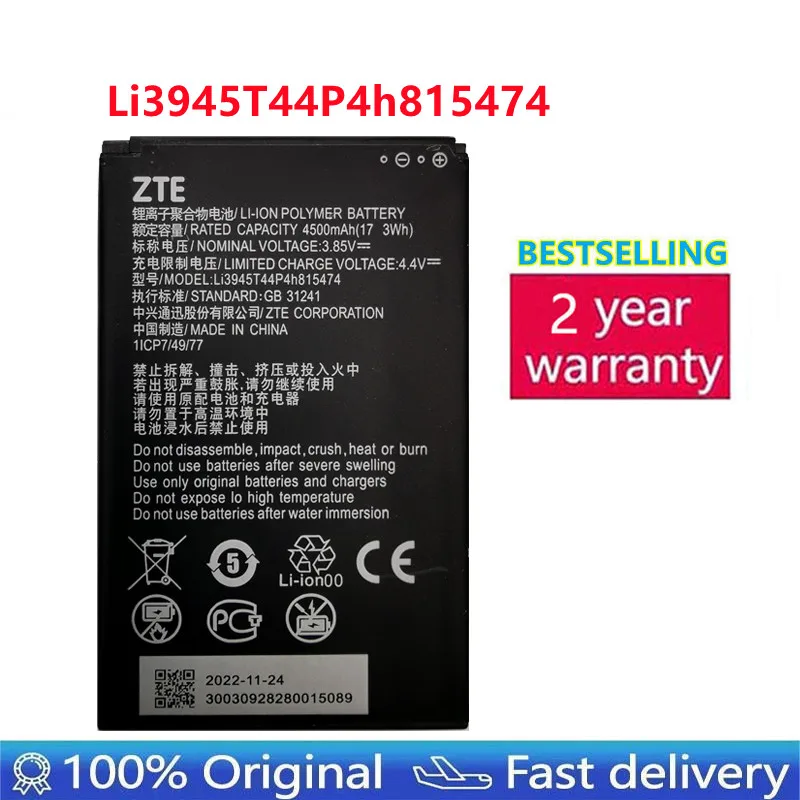 Original New For ZTE Li3945T44P4h815474 battery Rechargeable Li-ion Built-in lithium polymer battery