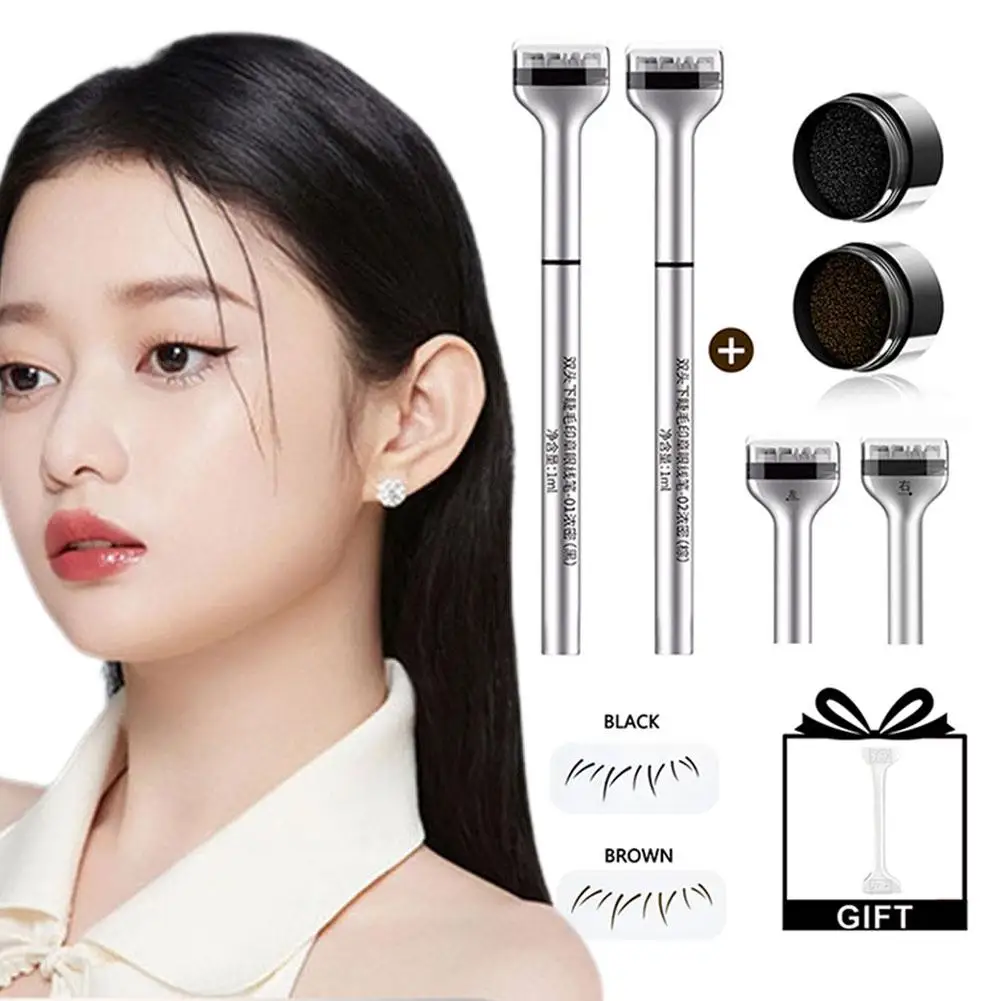Timbro per ciglia inferiori 2 in 1 Timbro per ciglia inferiori pigri Cosmetici Principiante Trucco conveniente Mascara dall'aspetto naturale Ciglia St B0G1