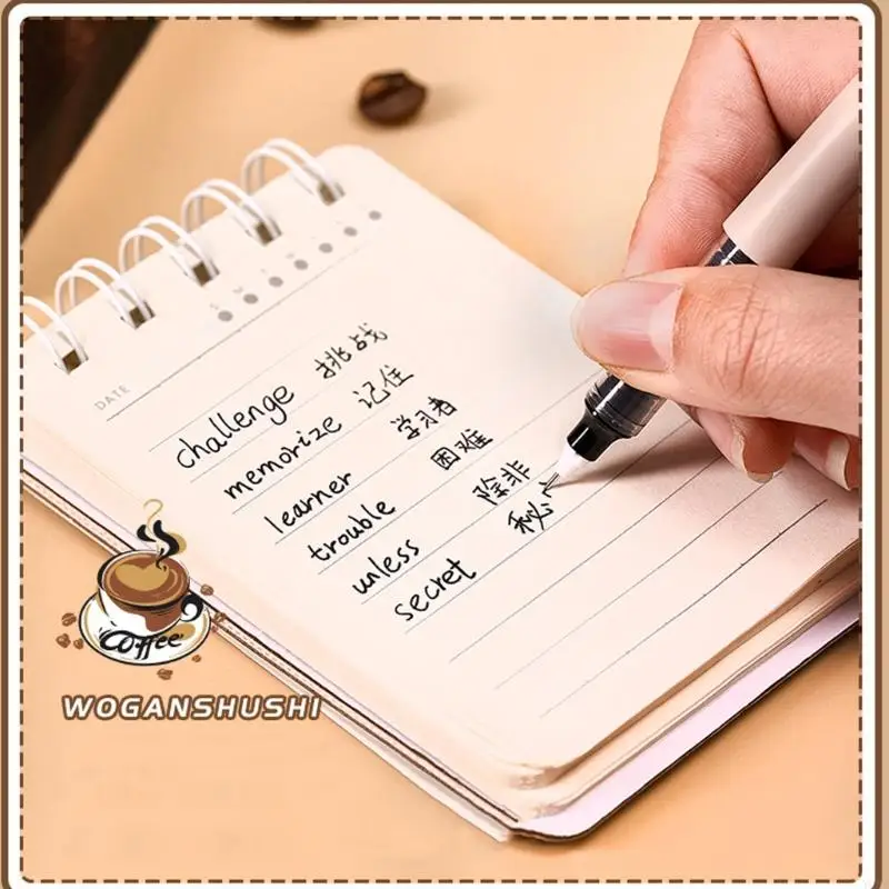 6 Pcs 0.5mm Coffee Gel Pen Neutral Pen Aesthetic Stationery Pen Writing Pen Quick Drying Pen Journaling Pen