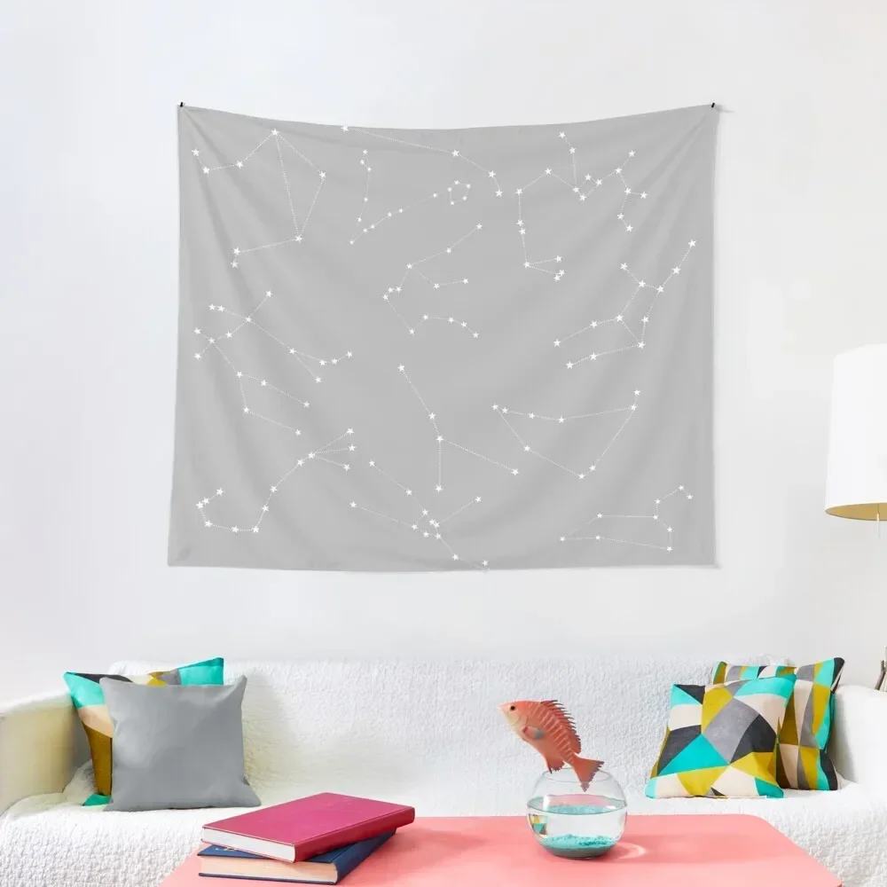 

CONSTELLATIONS  in gray Tapestry Home Decoration Room Aesthetic Home Decorations Aesthetic Tapestry