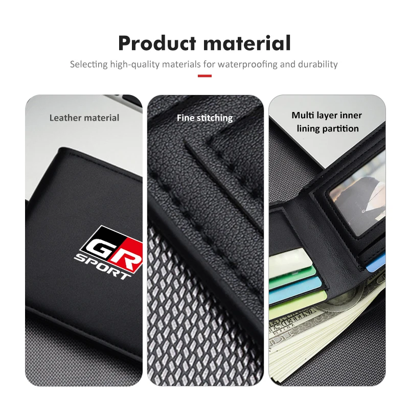 For Toyota Car Driving Documents Credit Card Holder Driver License Bag Storage Bag GR Sport Gazoo Racing Yaris 86 Corolla Hilux view 3