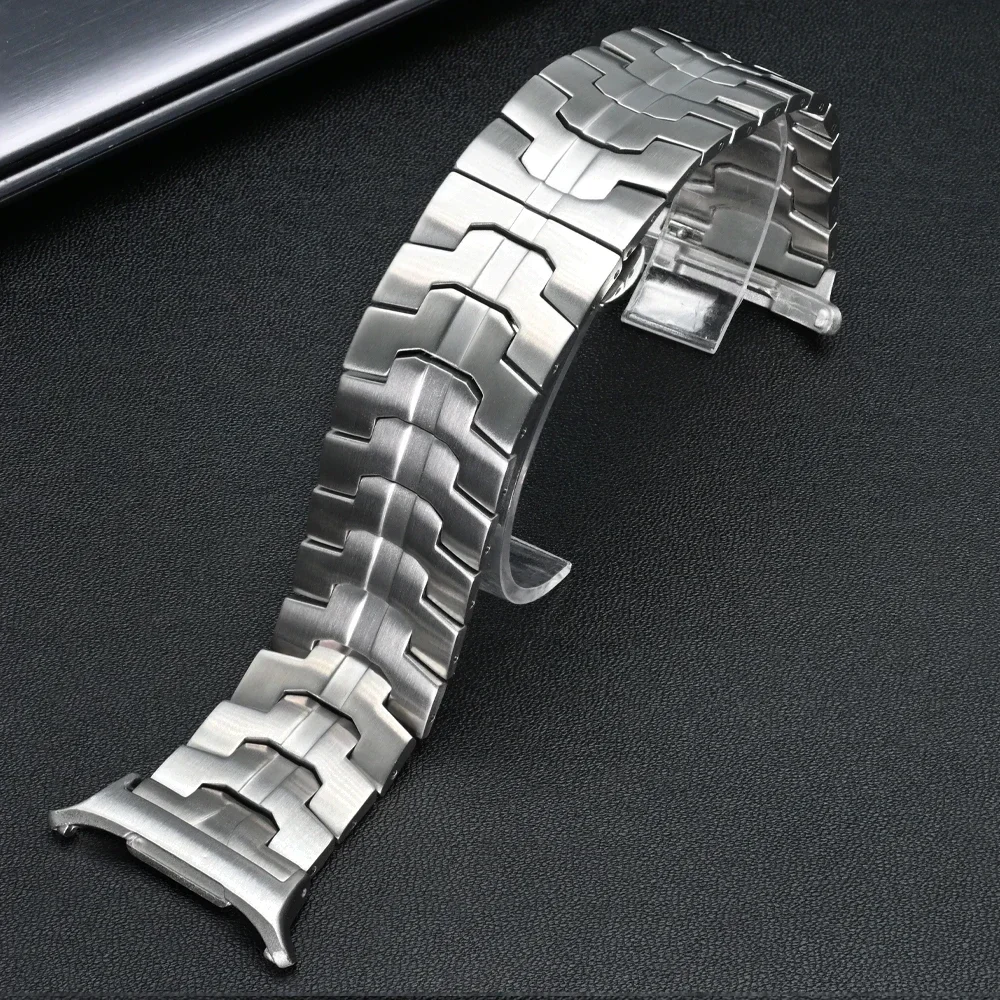 Stainless Steel Titanium Orange Band for Samsung Galaxy Watch Ultra 47mm Business Correa Strap No Gaps Bracelet for galaxy ultra image 6