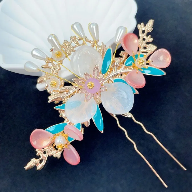 

Kids Hanfu Hair Accessories - Ancient Style Tassel Hairpins with Tassels, Wig-Compatible Updo Ornaments for Girls' Costumes