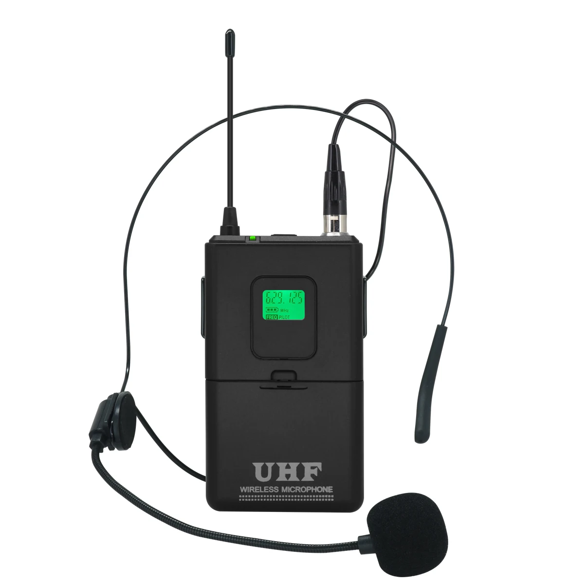 Microfono wireless UHF professionale Microfono per cuffie lavalier portatile a 4 canali adatto per karaoke, lezioni scolastiche in chiesa