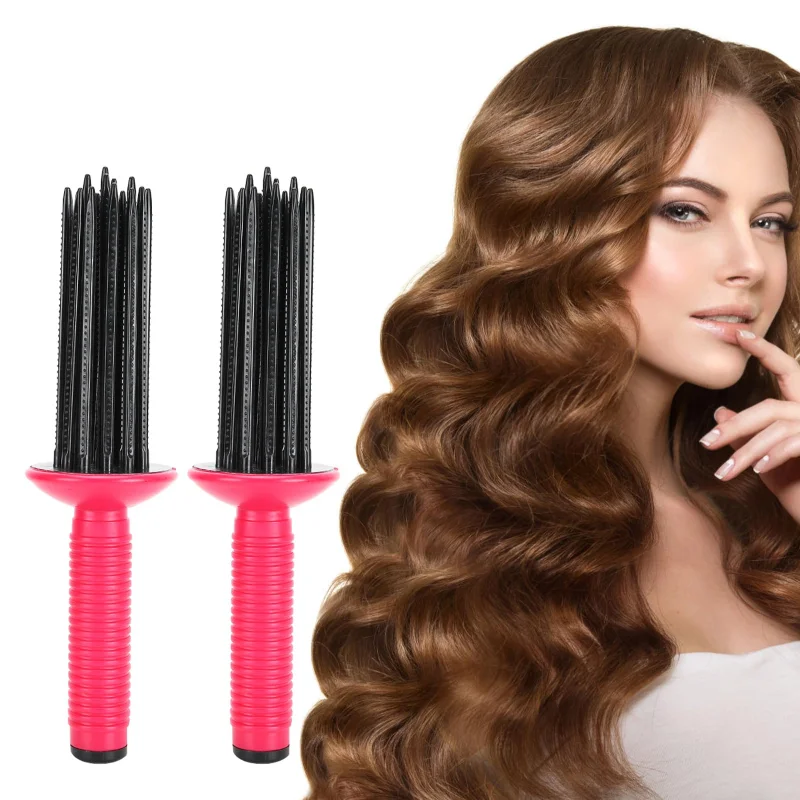 

Curling Iron Hair Curler Hair Fluffy Curling Roll Comb Antislip Curling Wand ...