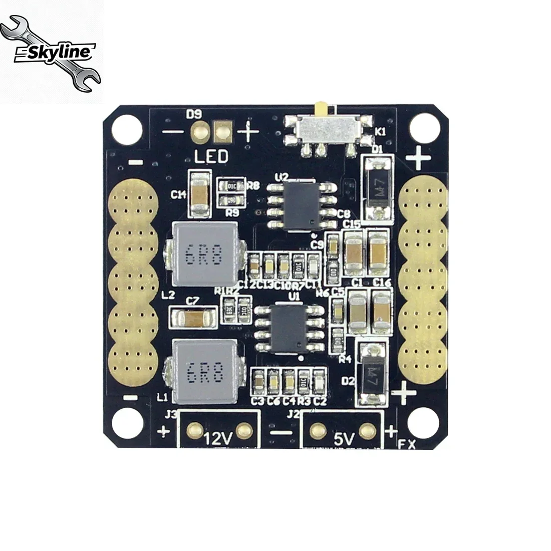F14708 CC3D Flight Controller Power Distribution Board with 5V/12V BEC Output LED  for  250 Across Quadcopter + FS