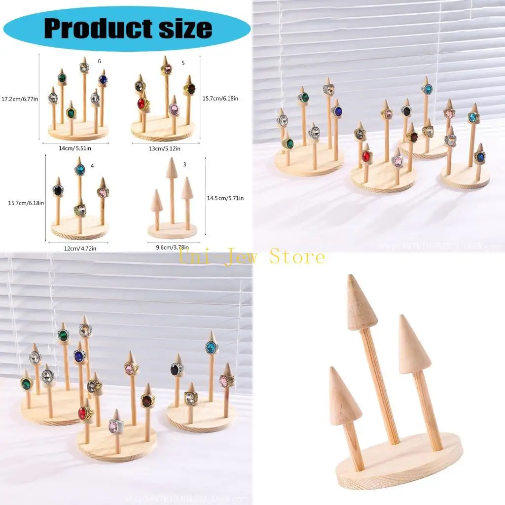 

40GB Round Solid Rings Display Stand Jewelry Organizers Storage Tray Showcase