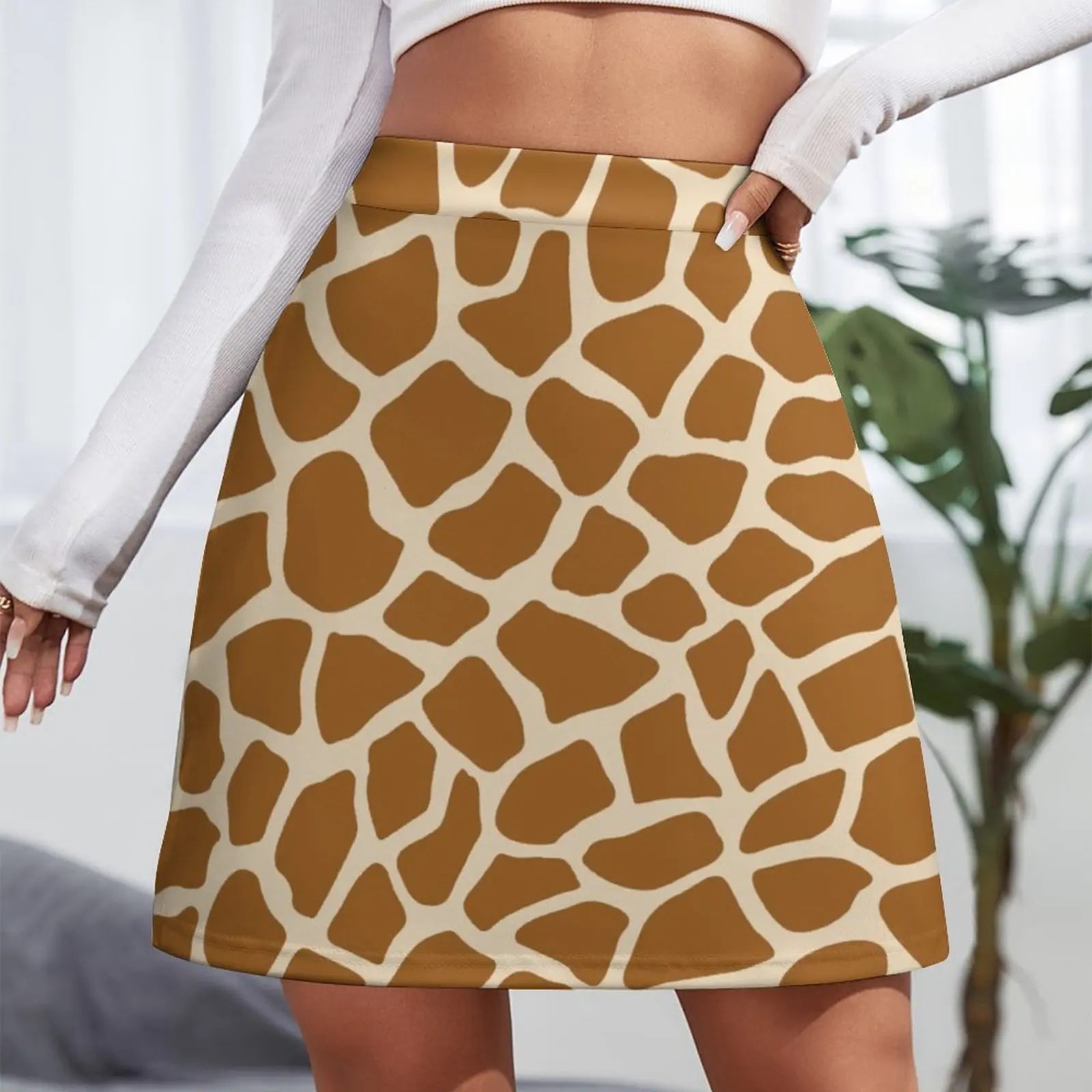 Mini jupe à imprimé girafe pour femmes, jupe courte, robes élégantes, été, 2023