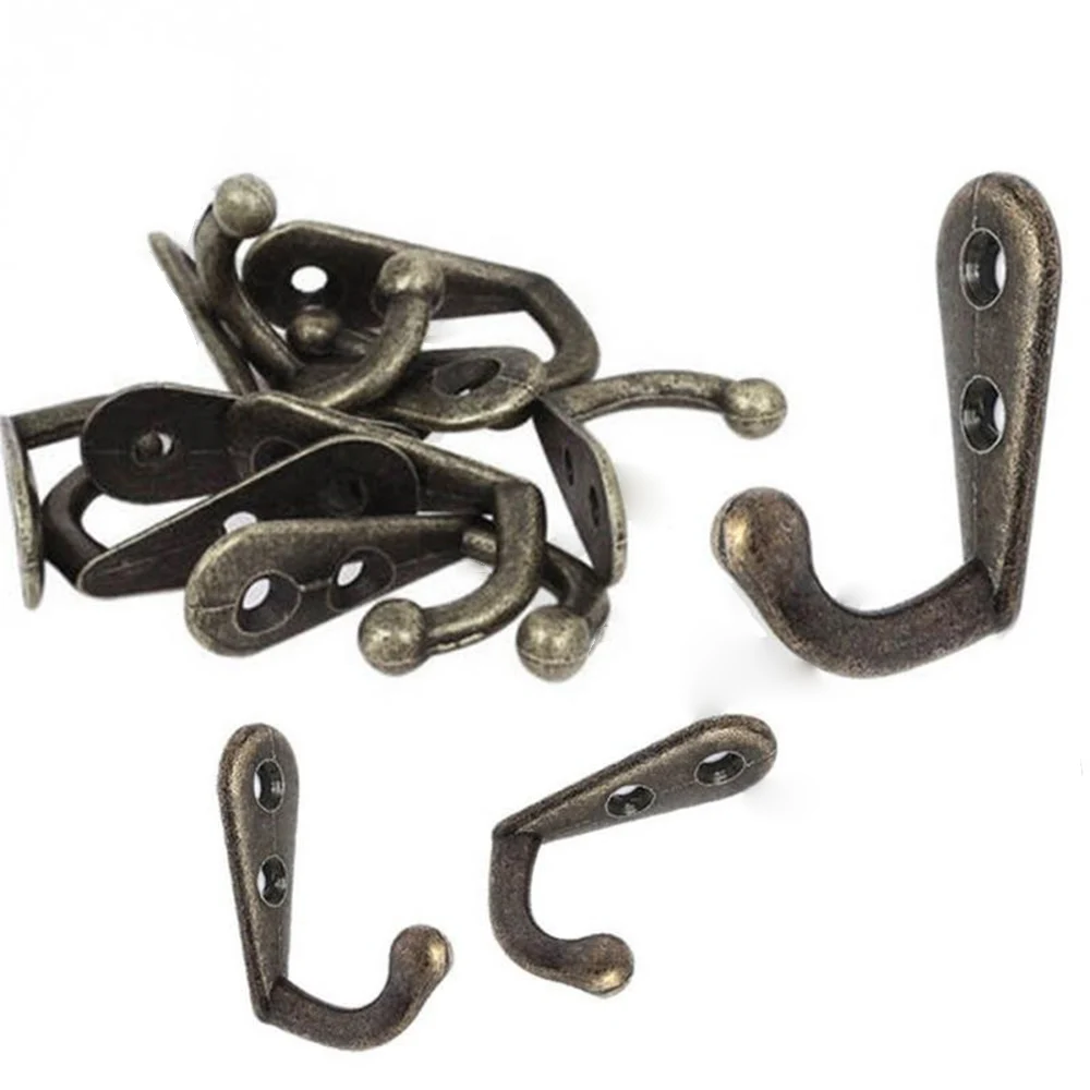 With Screws Hook Household Jewelry Organization Single Vintage Wall Mounted 25 PCS Bronze Hangers High Quality