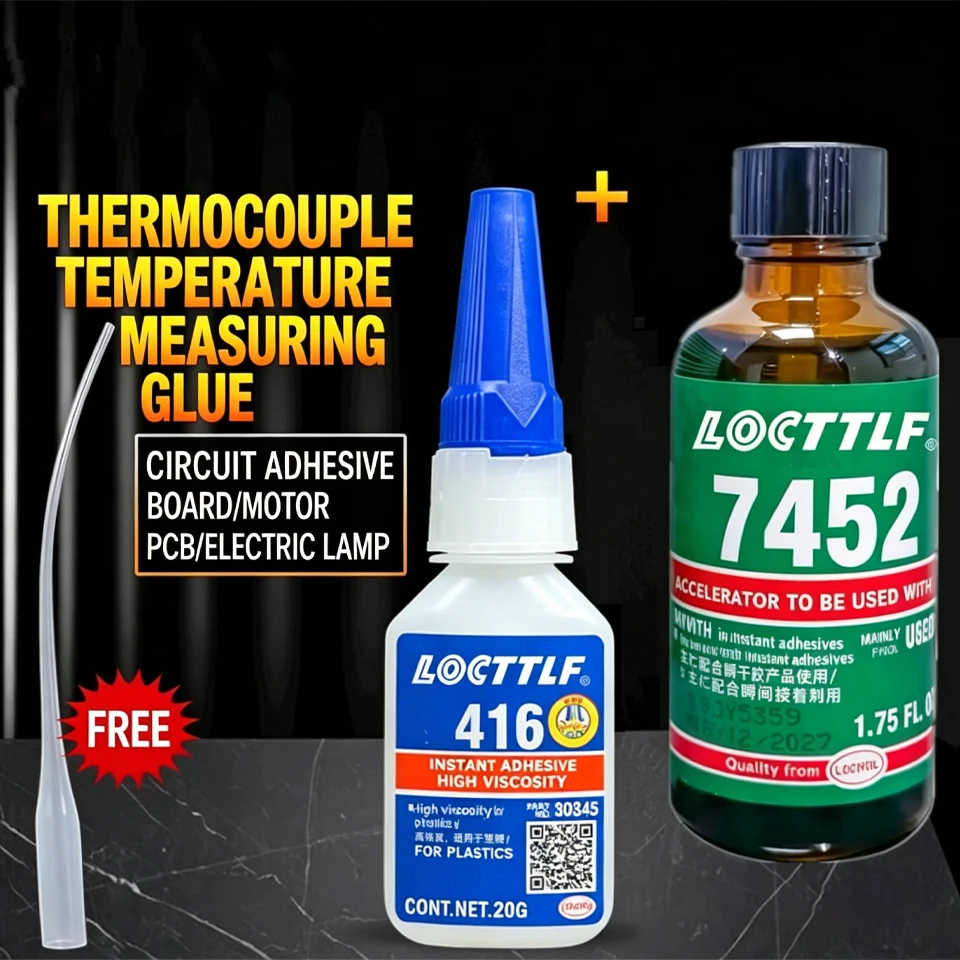 Pegamento Superfuerte Loctite 416 7452, Adhesivo de Secado Rápido para Metal, Madera y Cerámica, Baja Decoloración