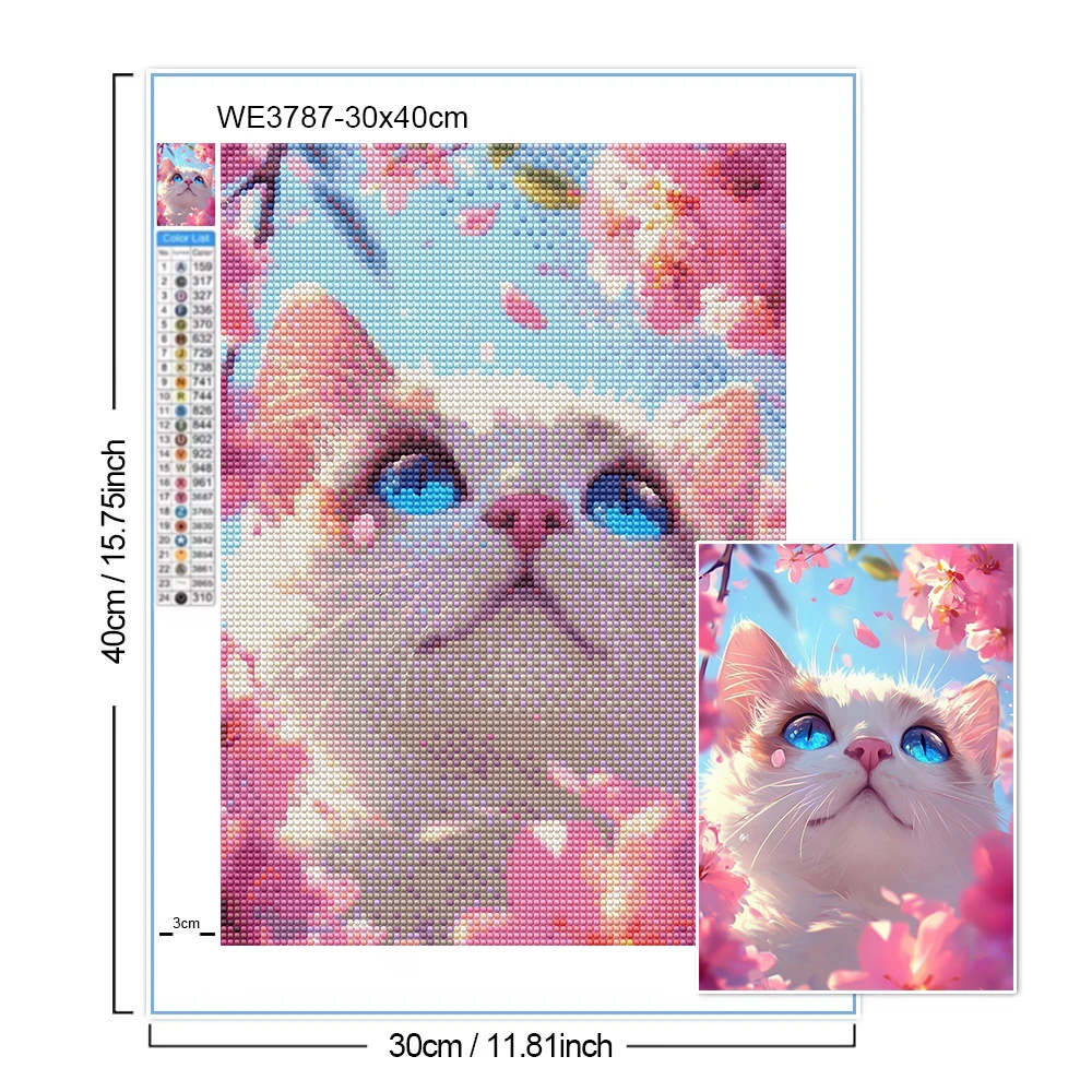 ภาพวาดเพชร 5 มิติ ลายแมว ของขว - Wallpaper Art And Craft บทวิจารณ์และราคา