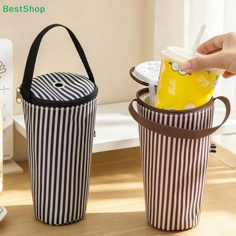 ★Portable Milk Tea Tote Bag Heat Preservation Bag Eco-friendly Handbag Carrying Insulated Cup Cover Tumbler Cup Accessories