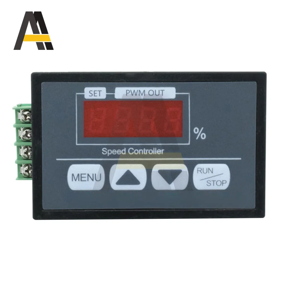 DC6-60V PWM وحدة تحكم في سرعة المحرك وحدة تحكم الطاقة مع شاشة ديجيتال LED بداية بطيئة/وقف سرعة دوارة الوقت قابل للتعديل