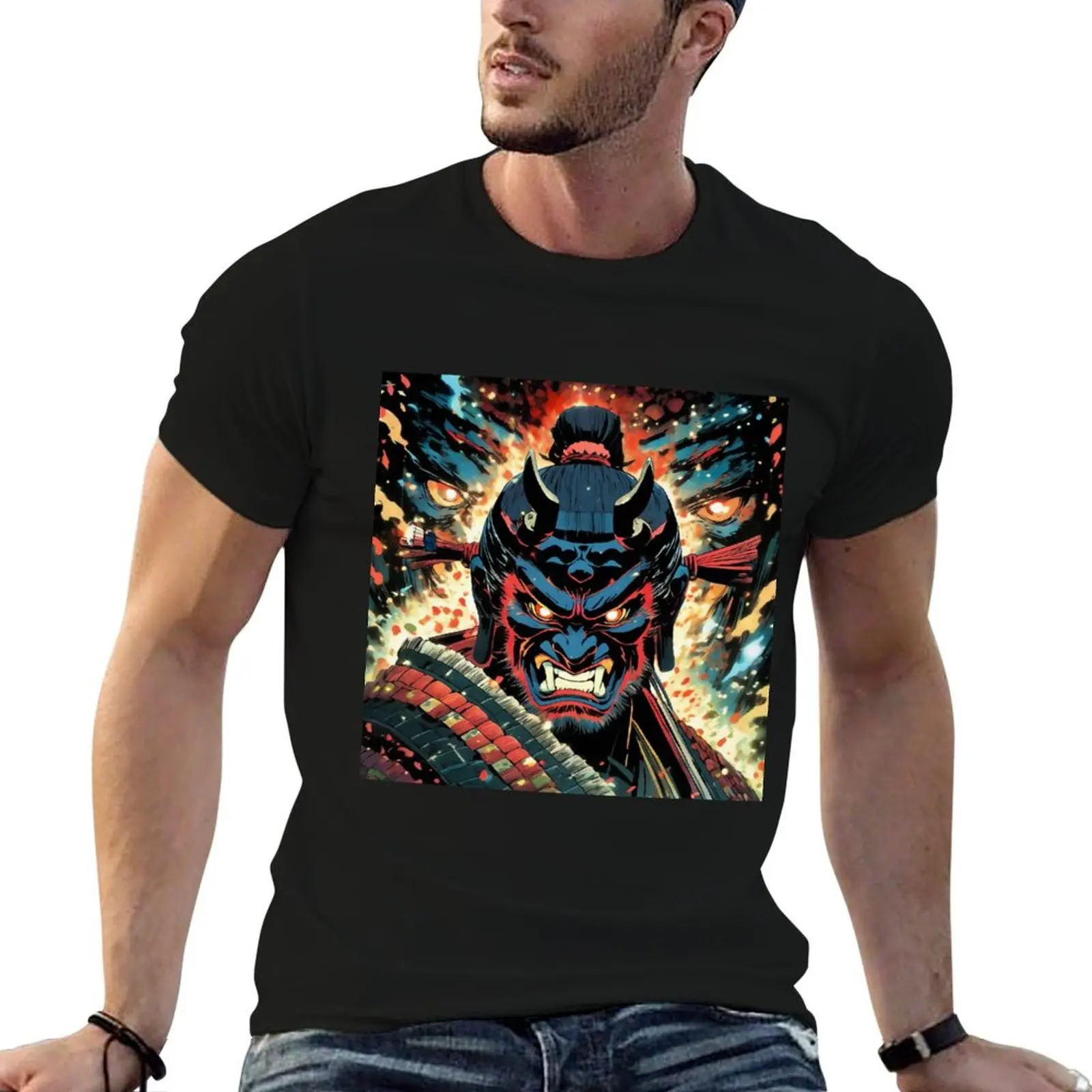 anime style shogun T-Shirt sublime vintage graphic tee t shirts for men