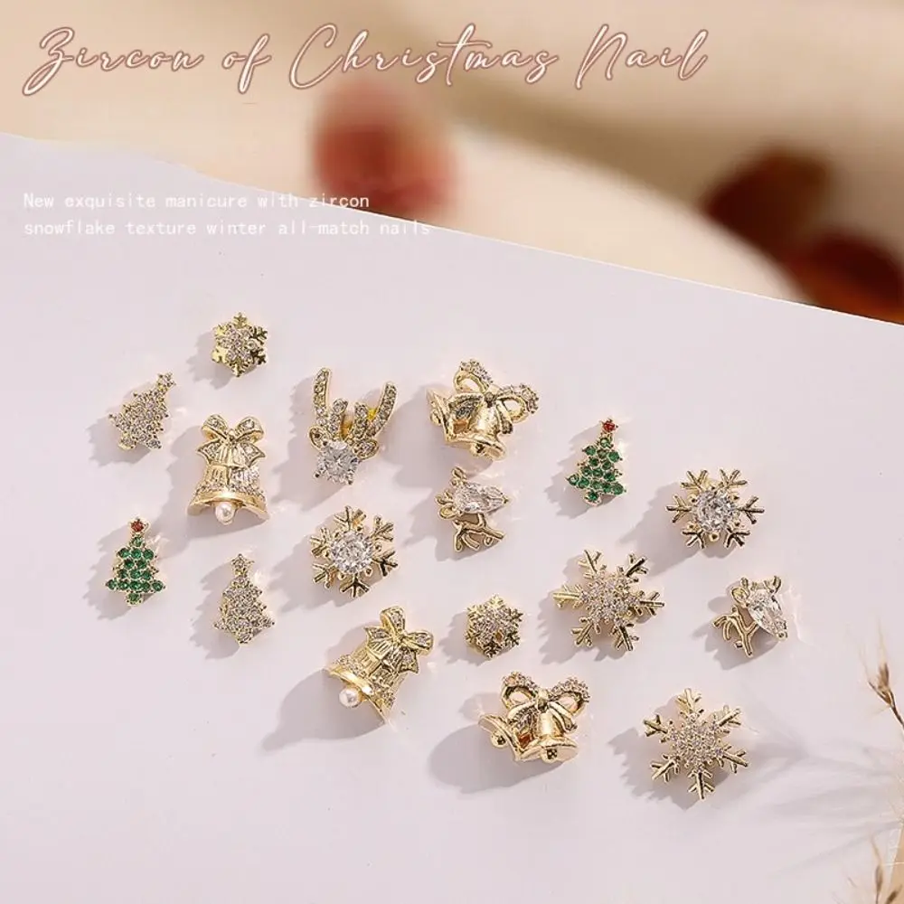 Zircone Donna Capodanno Parti per unghie Decorazione per unghie Design per unghie Natale Charms per unghie Pendenti per unghie Gioielli per unghie Strass per unghie