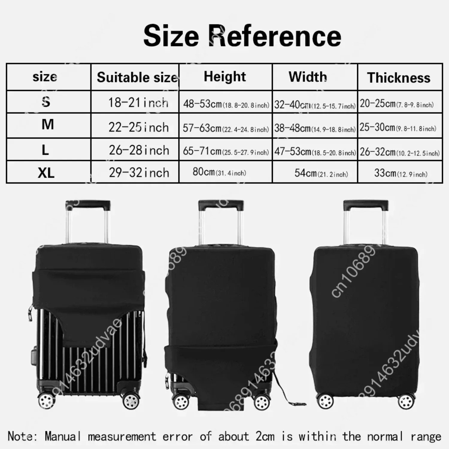 Pink Flower Series Thick Elastic Luggage Protective Cover Dust Cover Anti-Scratch Suitcase Covers Zipper Suit for 18-32 Inch Bag