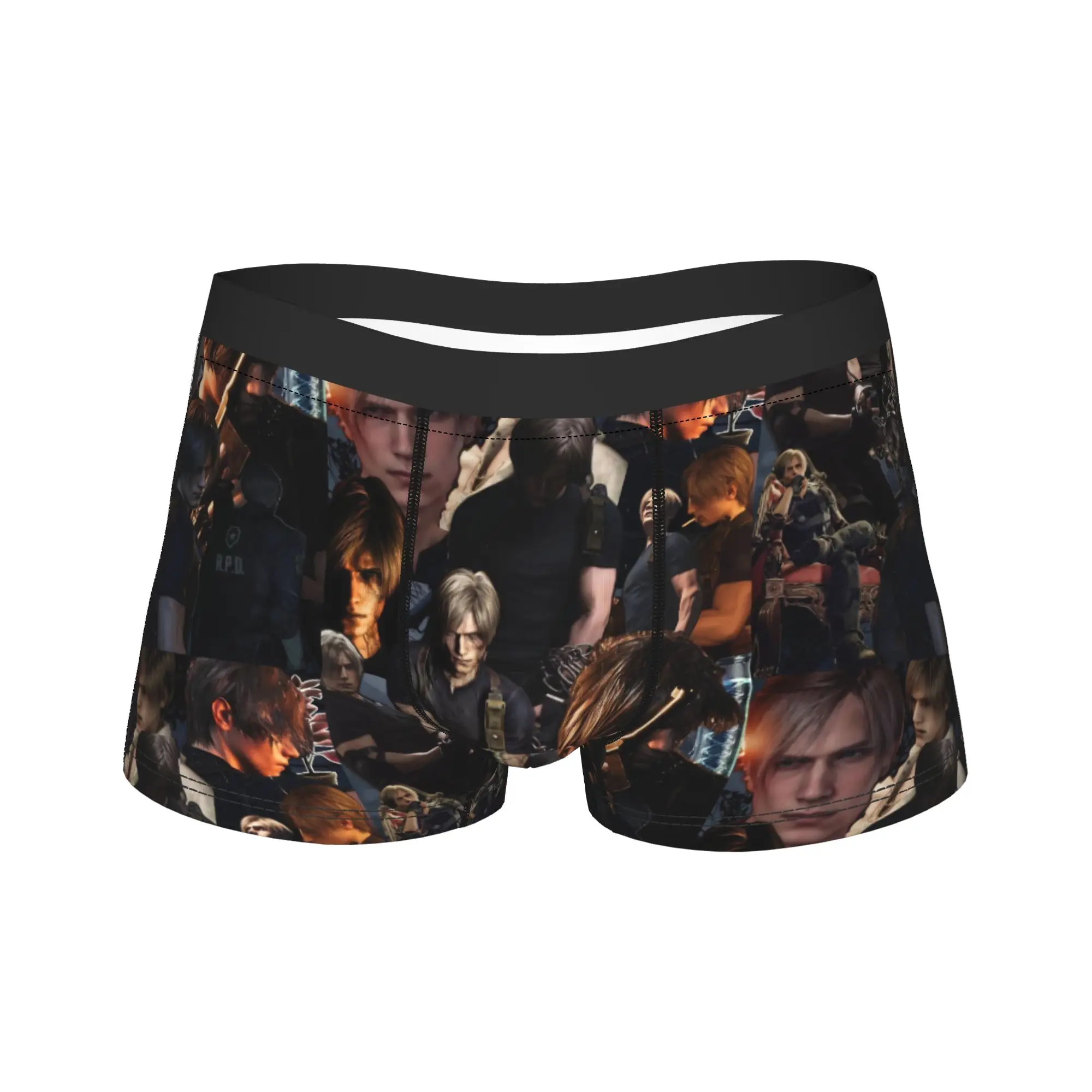 

Man Leon S Kennedy Residents Evils Long Underwear Funny Boxer Briefs Shorts Panties Male Breathable Underpants M-XXL