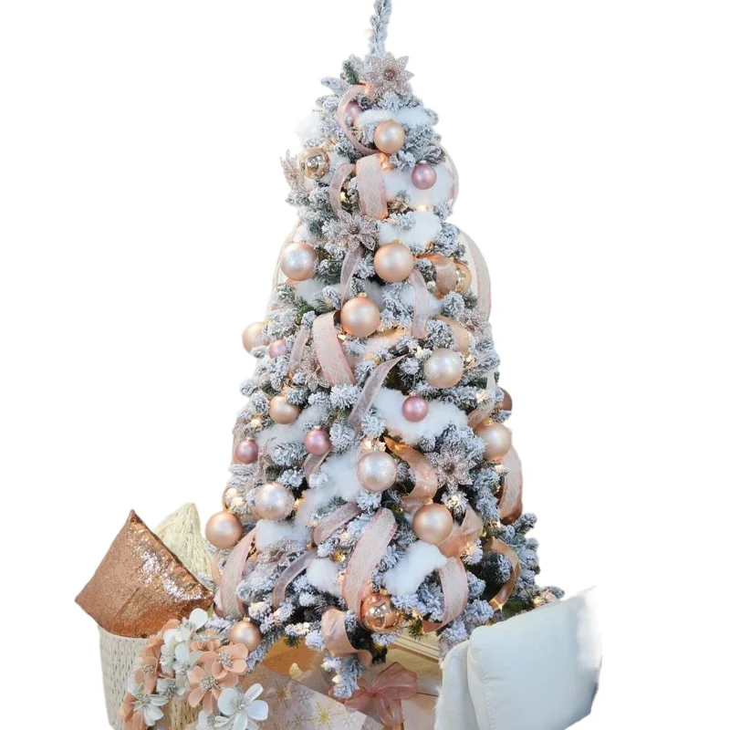 

Christmas decoration Christmas tree home 2.1 large package 1.5/1 meters encrypted flocking pink window ornament