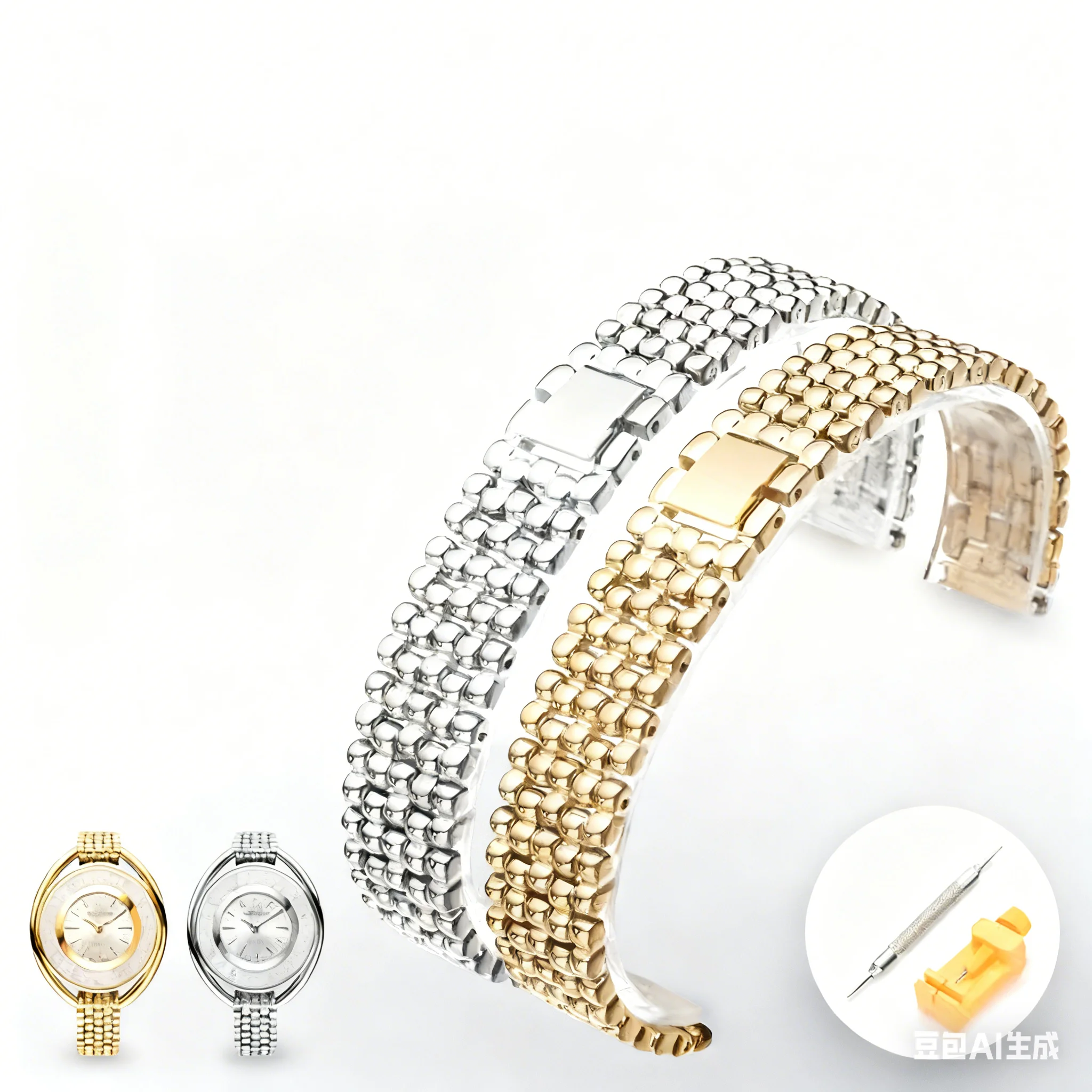 

Высококачественный браслет из твердой нержавеющей стали для Swarovski Fossil, универсальный женский ремешок для часов 12, 14, 16, 18, 20 мм, ремень на запястье