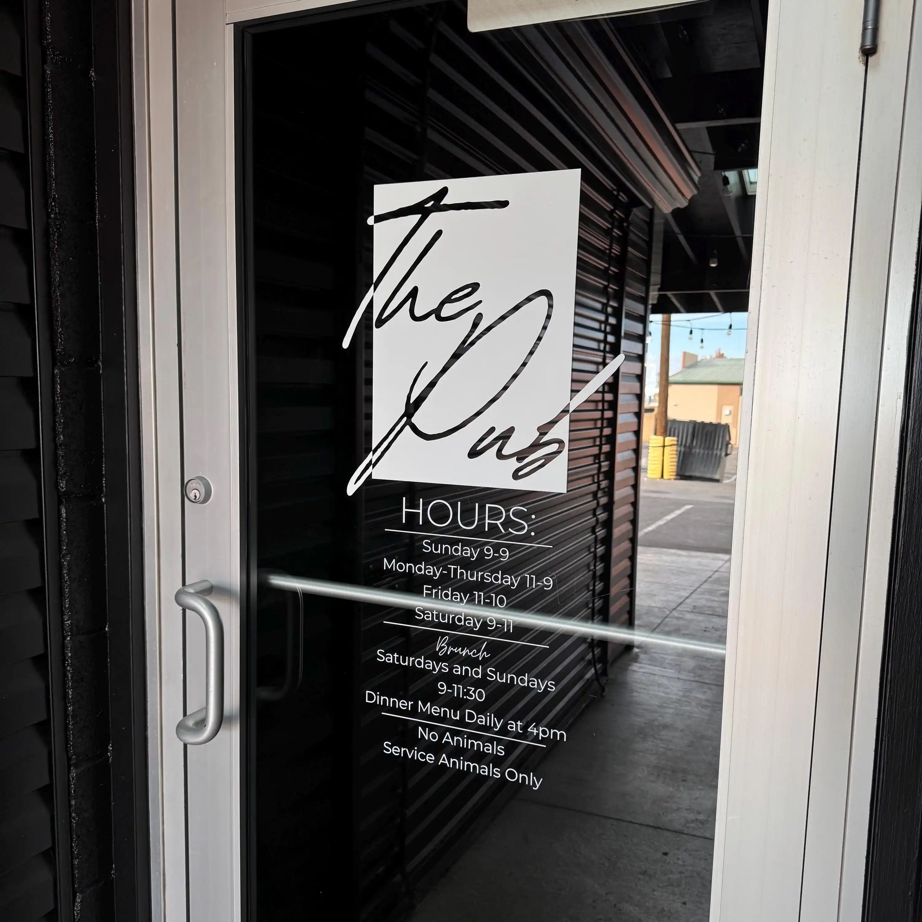 A3 Custom Transfer Door Sign Customizable Business Decal Logo Custom Text, Socials QR Code Sticker Variable Storefront Lettering