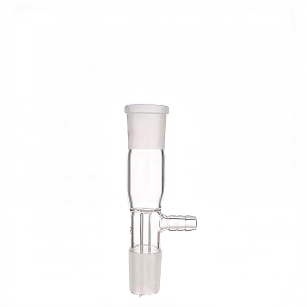 Lab Borosilicate Glass Vacuum Adapter Glassware Straight Tube Gas Inlet Take-off Adapter
