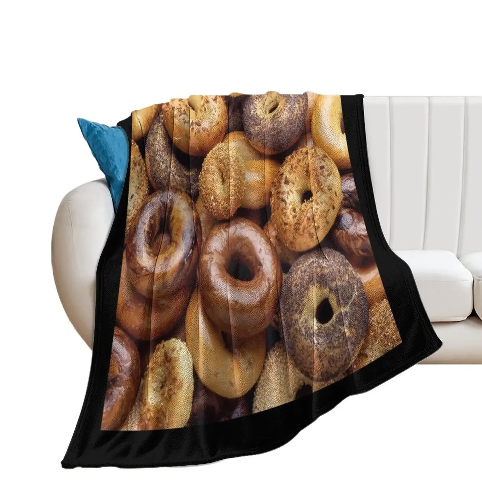 

All About That Bagel Throw Blanket funny gift Sofa Throw Blankets