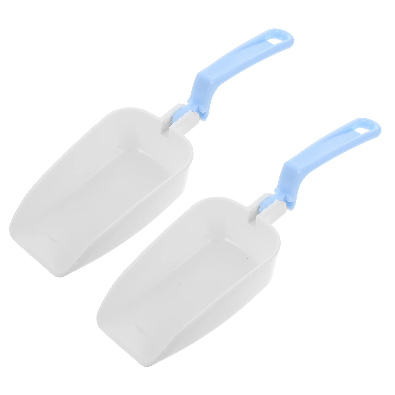 

2pcs Ice Reusable Plastic Foldable Handle Kitchen Food Scoop Tool For Ice Cubes Candy Nuts Flour Grains Restaurant Scoop