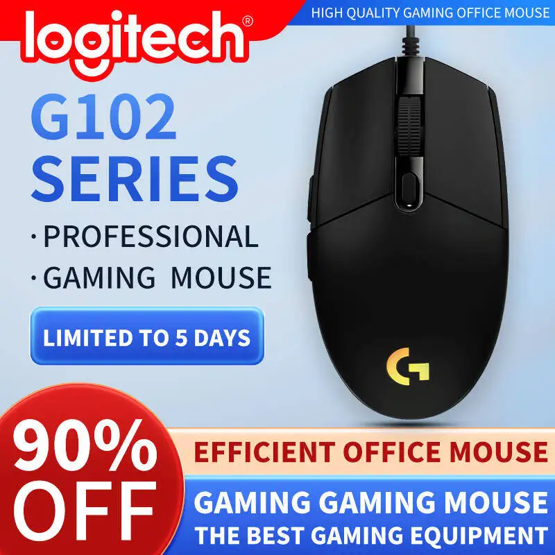 

Logitech new product G102 professional gaming mouse with sensitive response and ergonomic design for esports