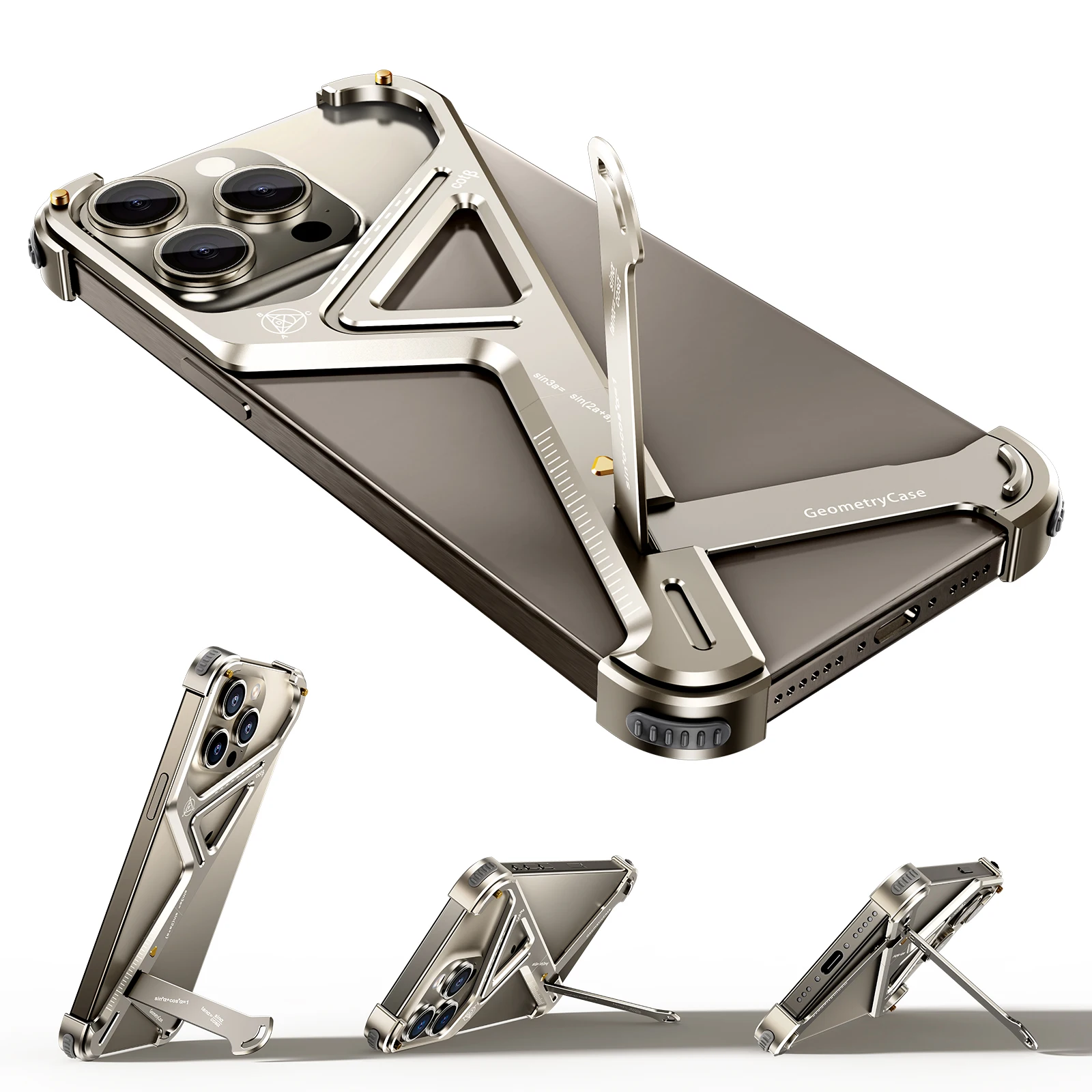 Eary Minimalist Phone Case for iPhone 15 14 Pro max Bezel Less Metal Slim Hard Shockproof Ultra Thin for iPhone 15 Pro Max Cover