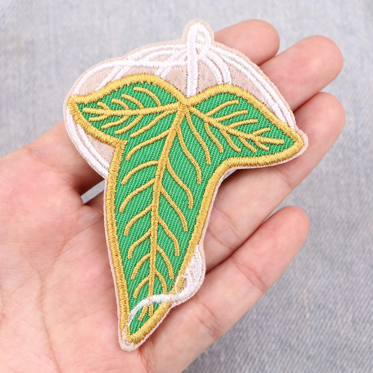 Movie Green Leaves Iron On Patch Clothes Patch For Clothing Embroidered Patch Garment Apparel Accessories