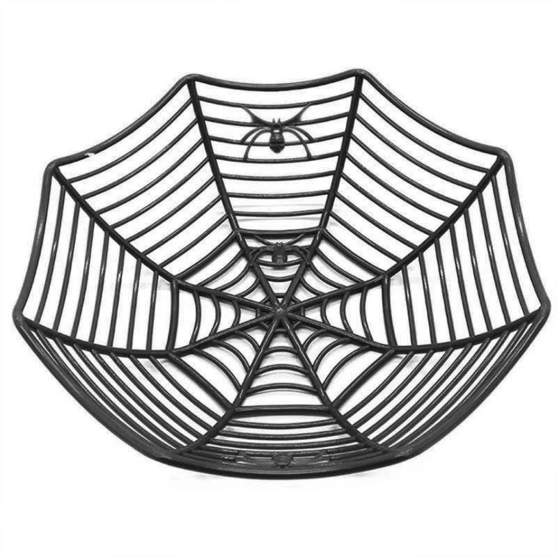 

Halloween Web Fruit Plate Candy Basket Evening Party Snacks Box