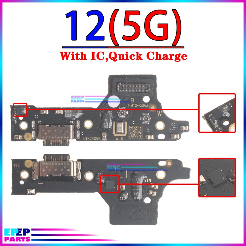 Usb Dock Charger Connector for Xiaomi Redmi Note 12 12S 13C Pro Plus + 4G 5G Charging Board Module Flex Ports