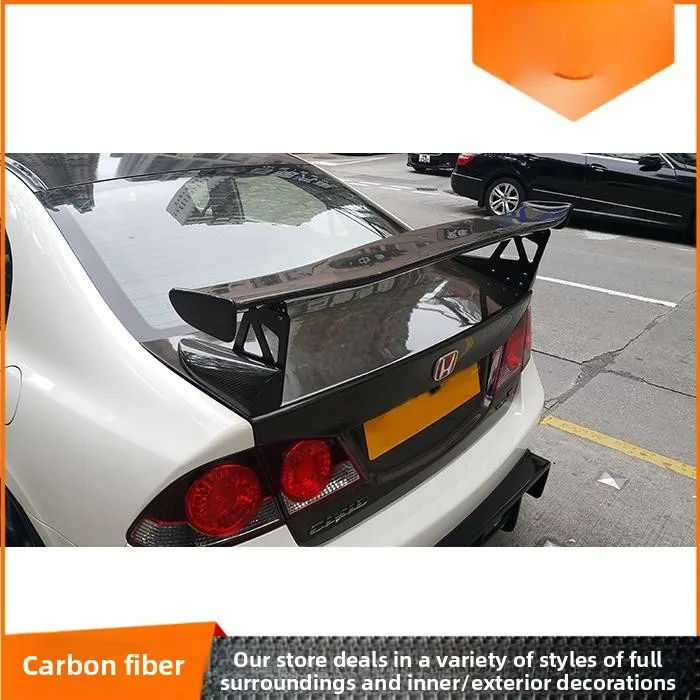 

Подходит для Nissan Civic 2006 года, 4-дверное FD2R Type Mugen GT, хвостовое крыло из углеродного волокна, фиксированное крыло