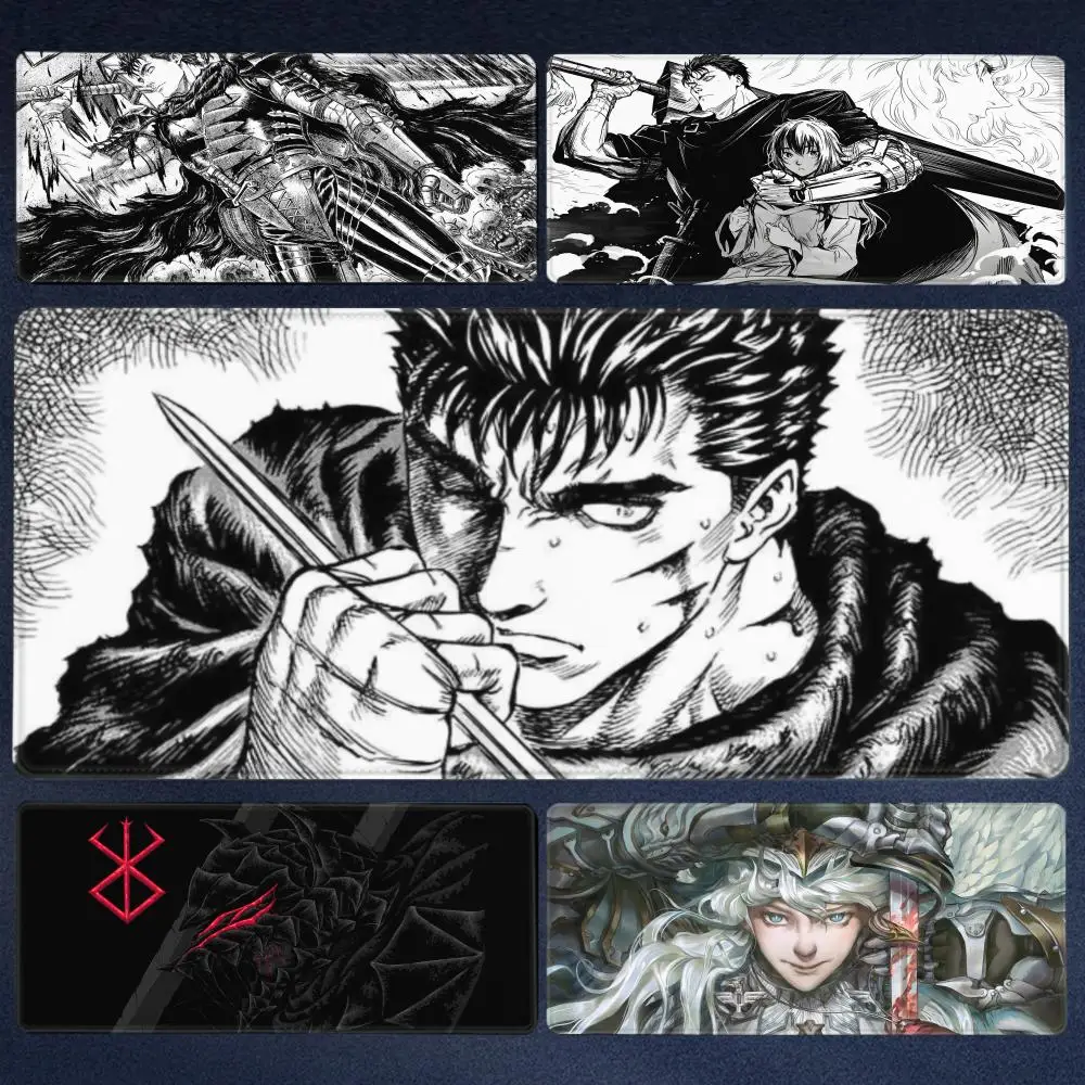 

Guts sword in berserk Mouse Mat Berserk Guts Gamer Gaming Mouse Pad Computer Accessories Big Keyboard Laptop Padmouse Speed Desk