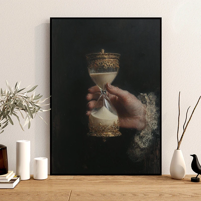 خمر القوطية الظلام أناقة امرأة الملصقات قماش الطباعة رومانسية المكابري جدار صورة فنية لغرفة المعيشة ديكور المنزل الهدايا #3